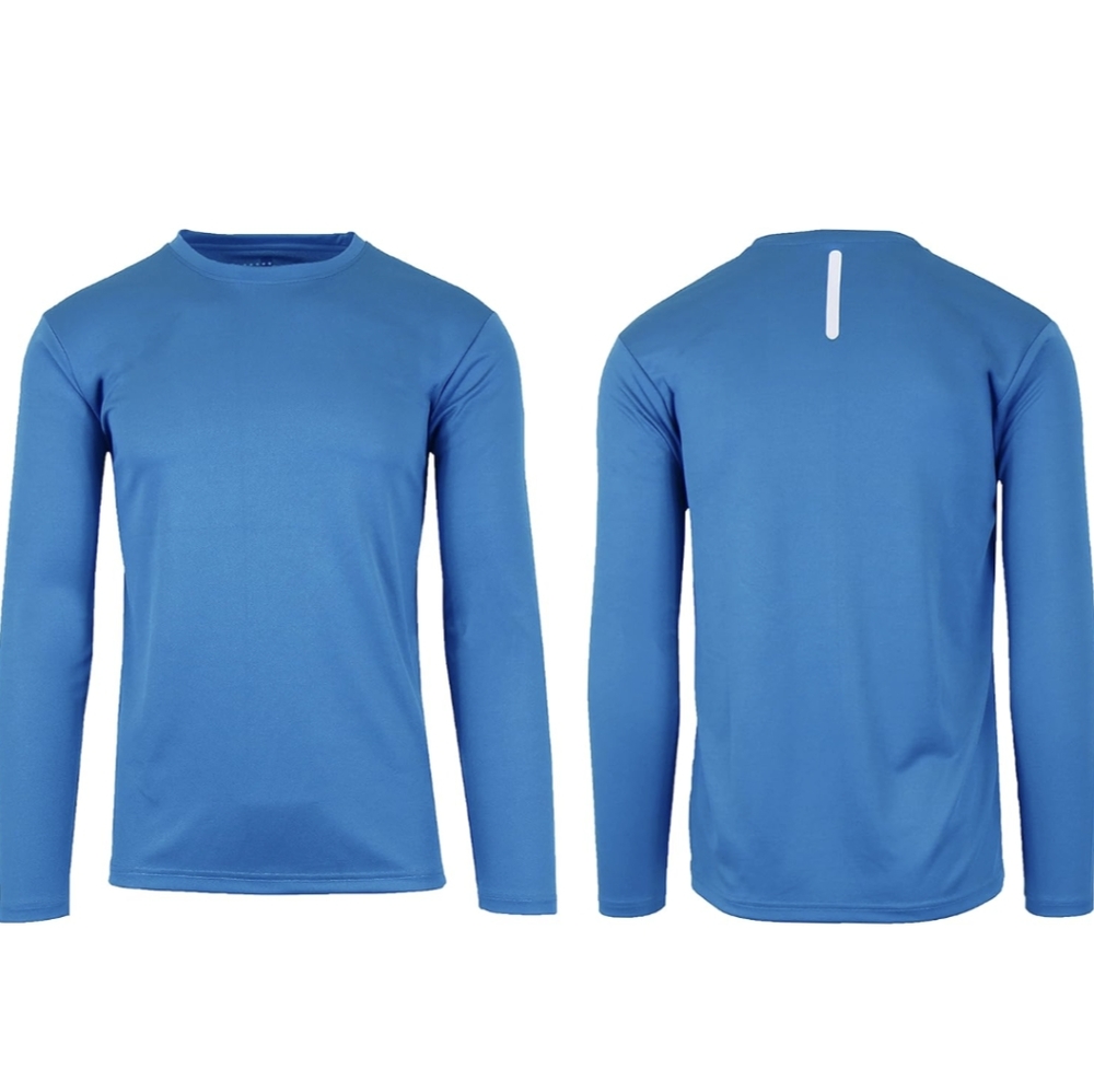 Galaxy by Harvic Men's Long Sleeve Moisture-wicking Performance Tee